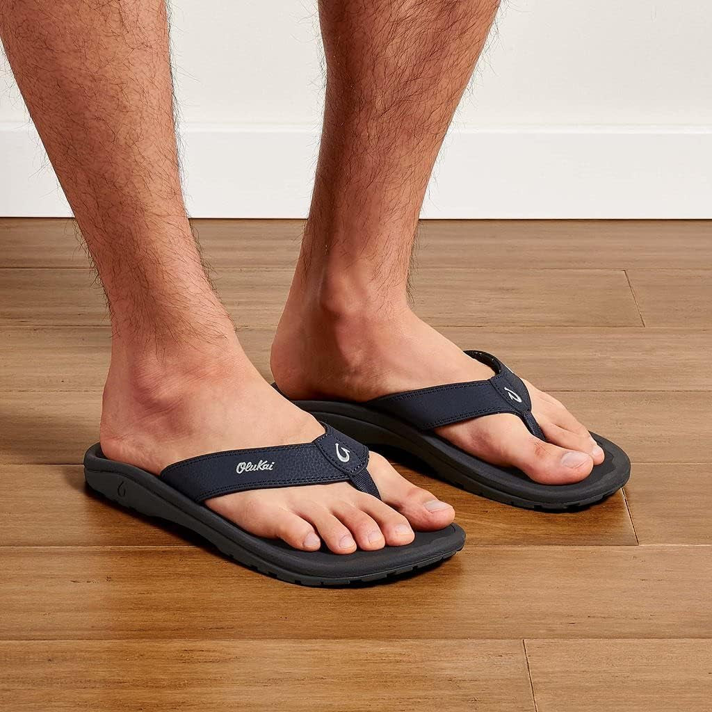 Ohana Men'S Beach Sandals, Water Resistant Flip Flops, Arch Support & Comfort Fit, Lightweight & Durable, Enhanced Grip & Traction
