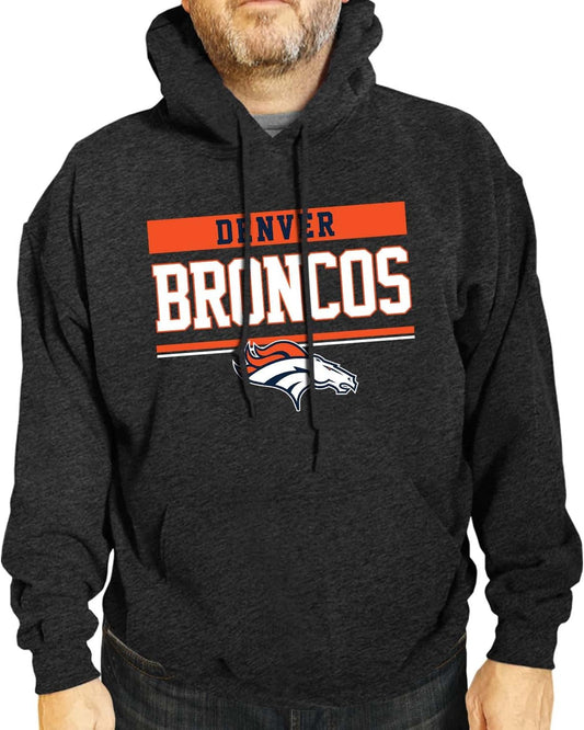 NFL Adult Gameday Charcoal Hooded Sweatshirt - Cotton & Polyester Blend - Stay Warm and Represent Your Team